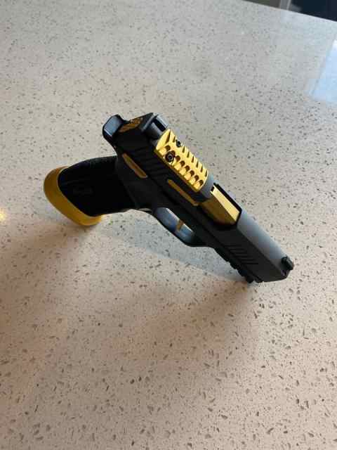 Custom sig sauer p365 x macro all gold parts