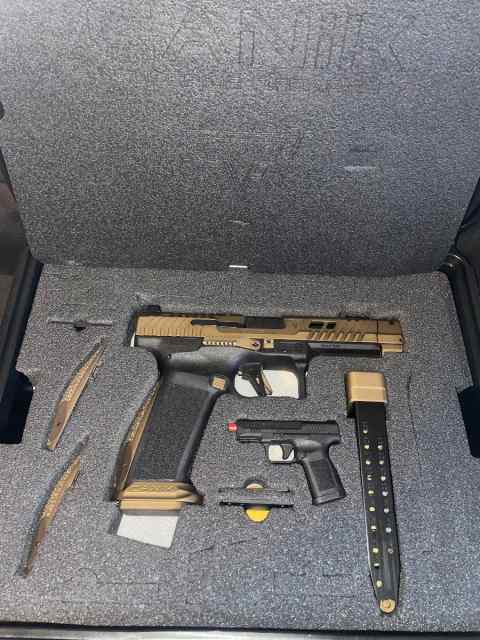 .45 Thompson pistol, FN AR and Canik TTI combat 