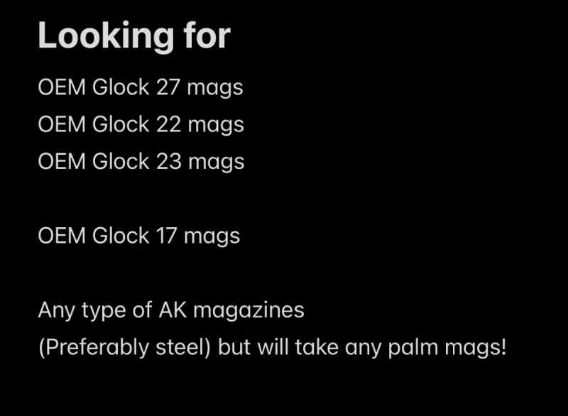 I want to buy your unwanted mags!